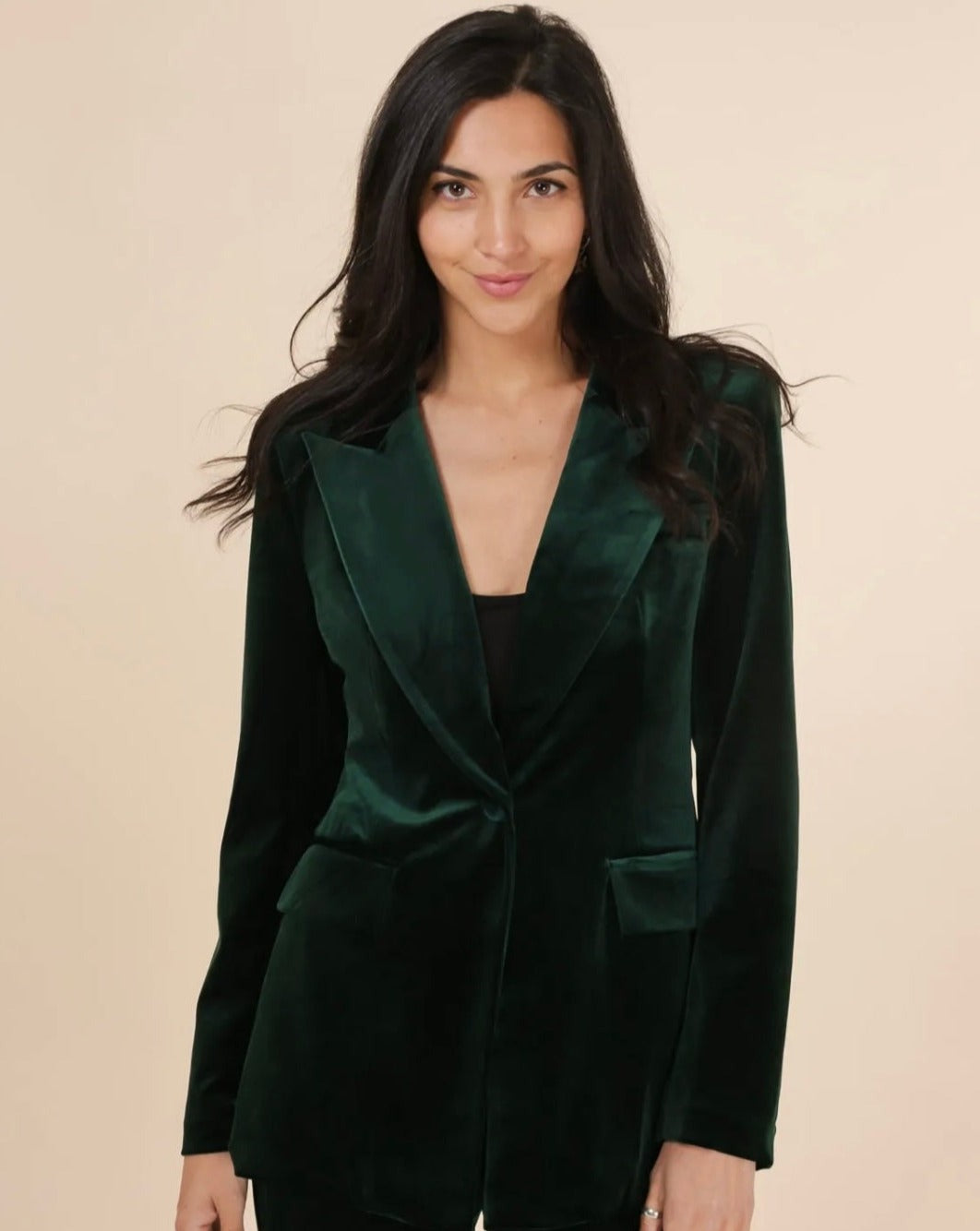 ARNOLD VELVET BLAZER BOTTLE GREEN